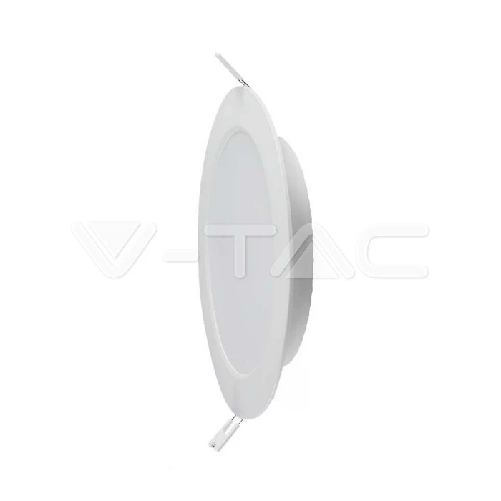 V-TAC PRO Mini Pannello LED 24W Chip Samsung Montaggio ad Incasso Rotondo Colore Bianco 3000K