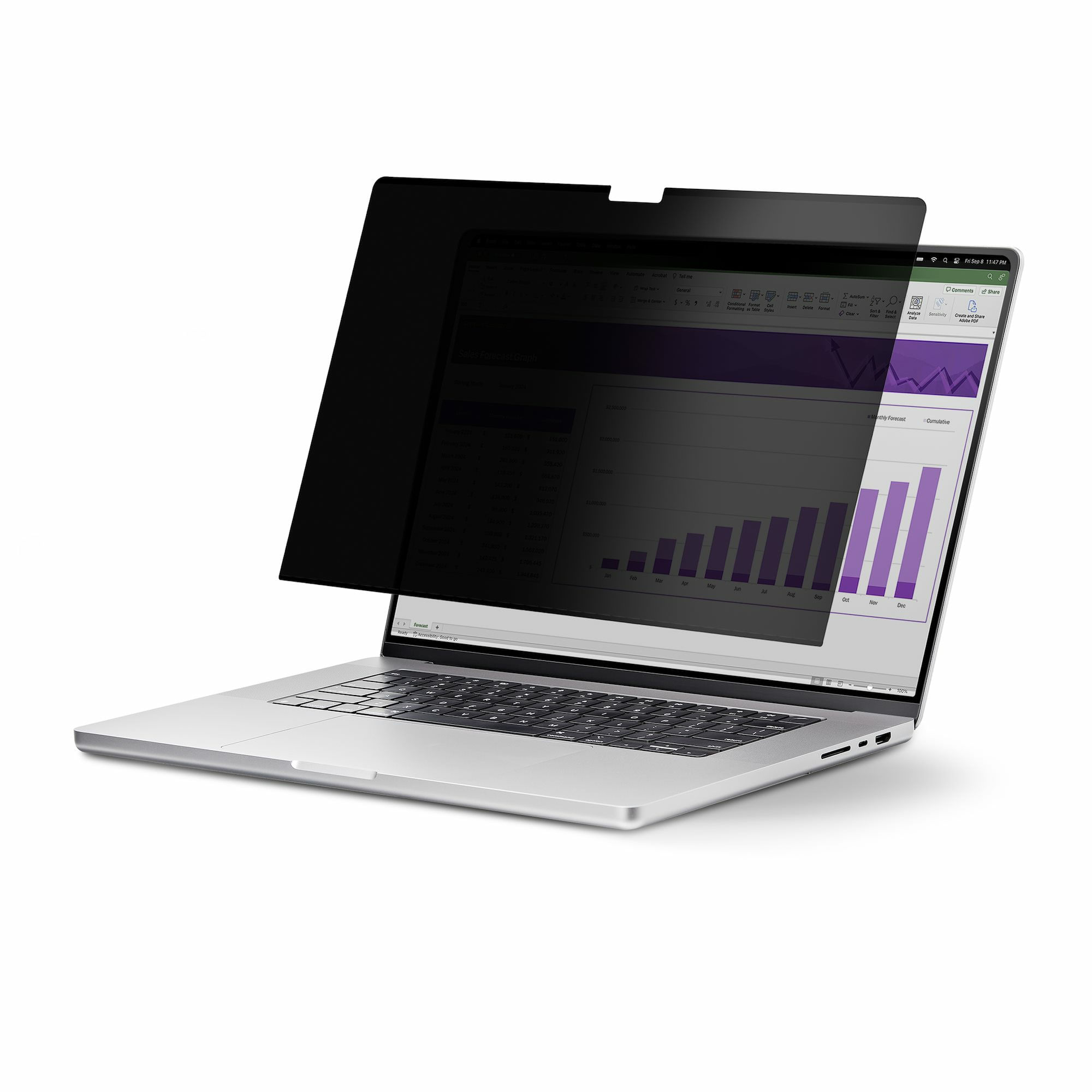 StarTech.com Filtro Privacy Touch da 15,6” 16:10, antiriflesso, pellicola protettiva per monitor di computer portatile, angolo di visuale di +/- 30 gr