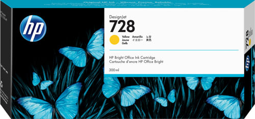 Hp ORIGINALE HP Cartuccia d'inchiostro giallo F9K15A 728 300ml HP Cartuccia inchiostro giallo DesignJet 728, 300 ml