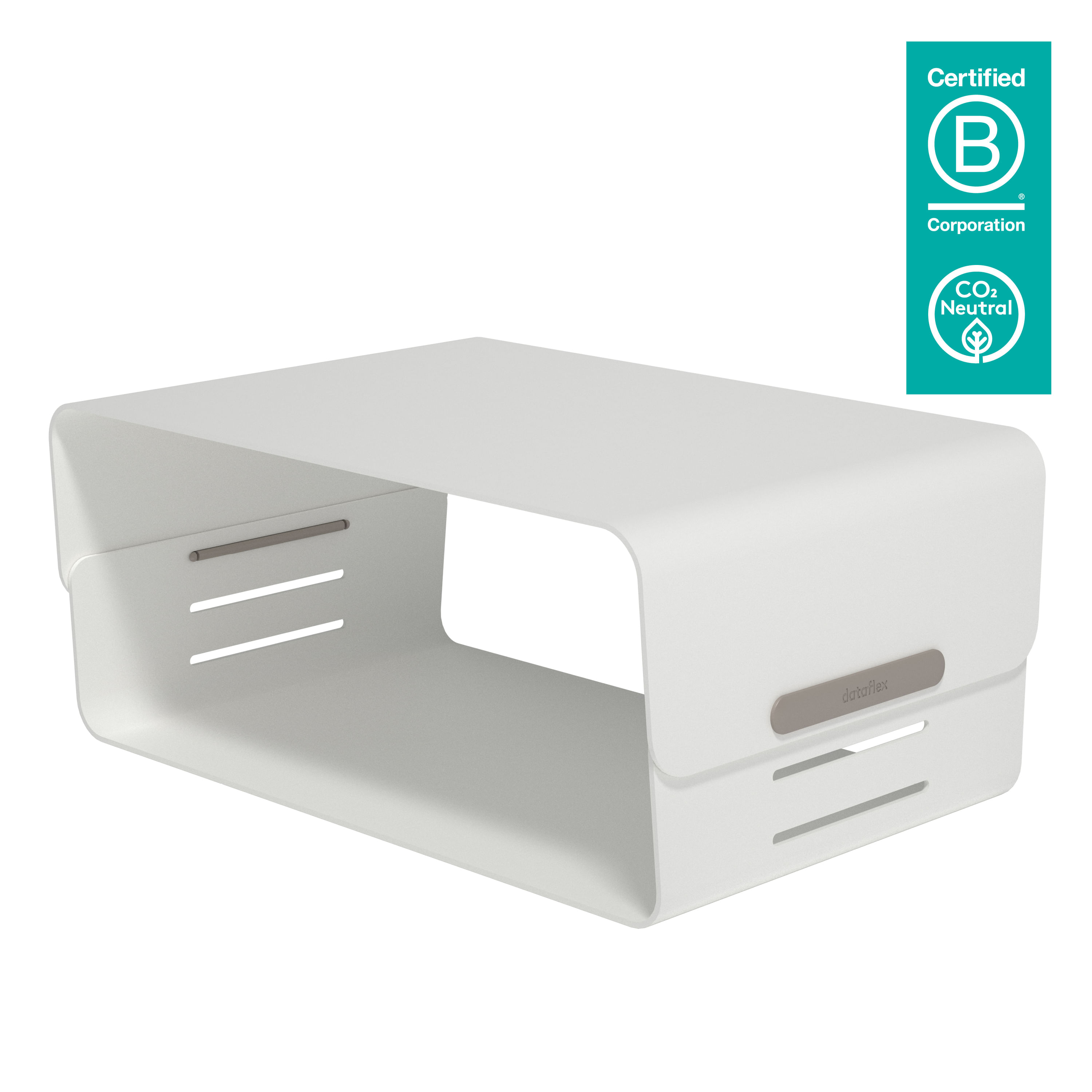 Dataflex Addit Bento supporto da tavolo per Tv a schermo piatto Grigio, Bianco