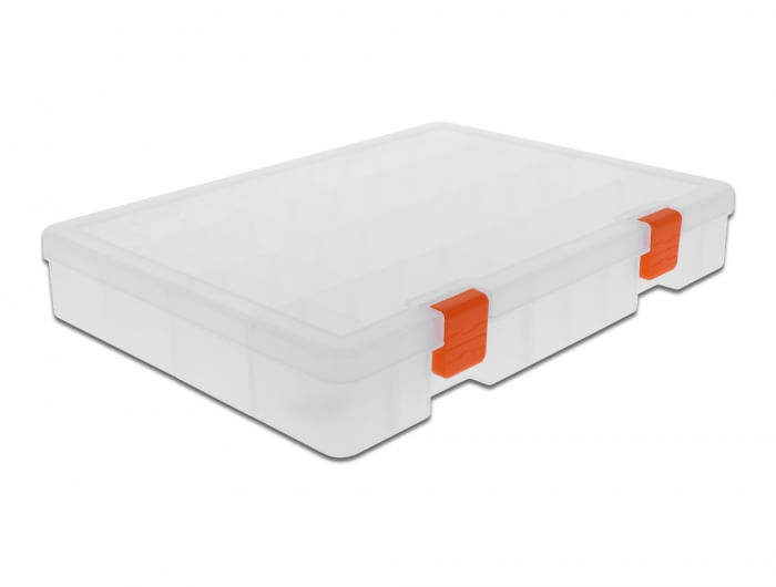 Delock Scatola vuota trasparente in plastica con 36 scomparti DeLOCK Cassetta di selezione 36 scomparti