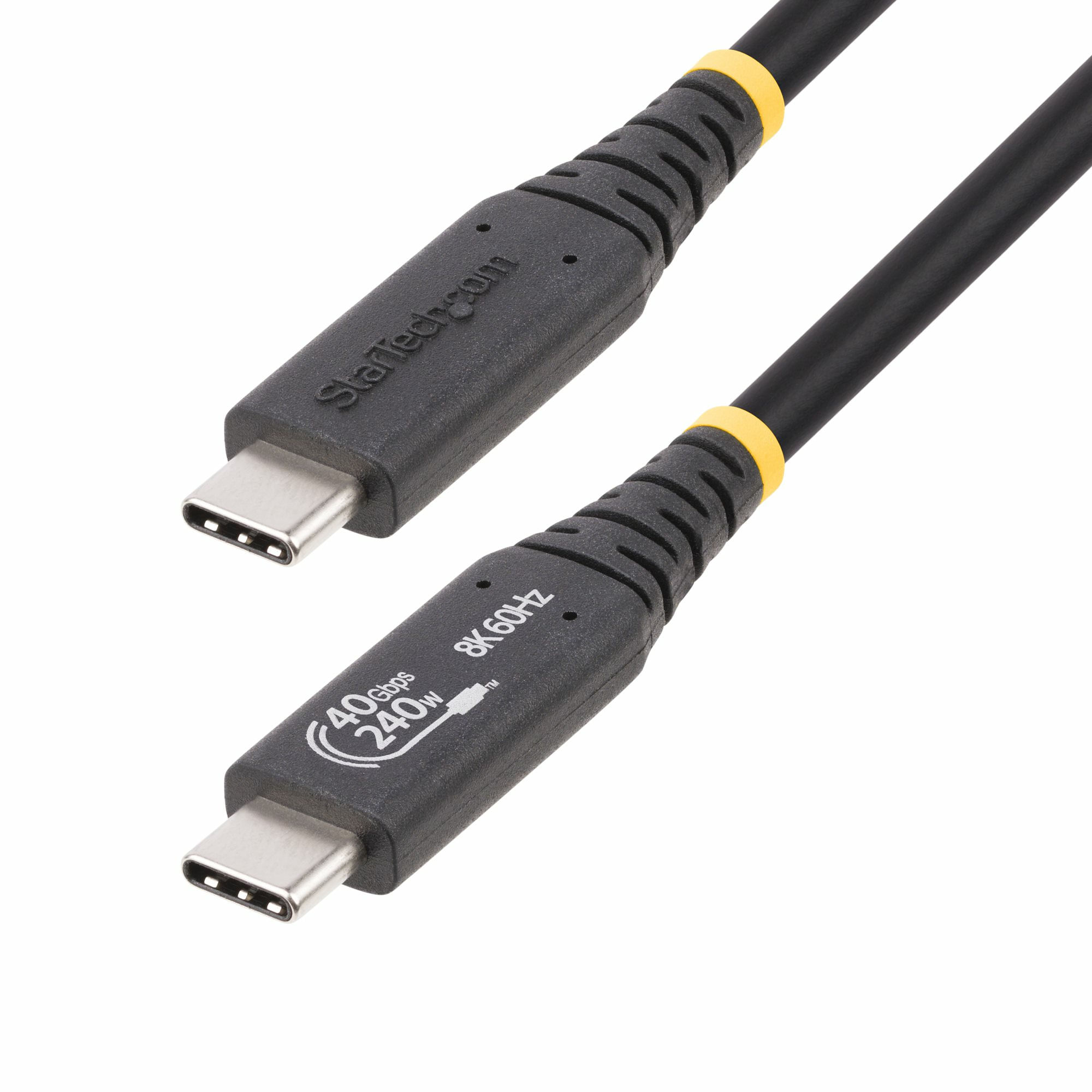 StarTech.com Cavo USB4 da 50cm, cavo USB-C certificato USB-IF, 40 Gbps, 240W PD 3.1 EPR, 8K 60Hz, cavo di trasferimento dati USB Type-C, compatibile c