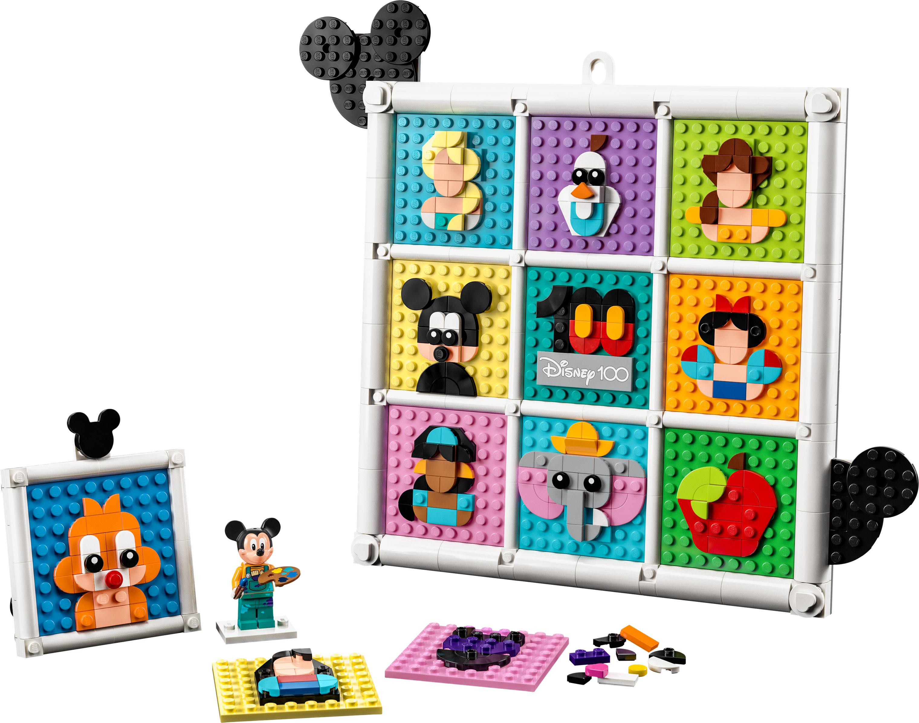 LEGO Disney 43221 100 Anni di Icone Disney, Set Arti e Mestieri con Personaggi LEGO Disney 100 anni di icone