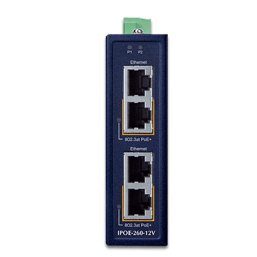 PLANET Industrial 2-port 10/100/1000T Gigabit Ethernet [10/100/1000] Supporto Power over Ethernet [PoE] Blu (Industrial PLANET Industrial 2-port 10/10