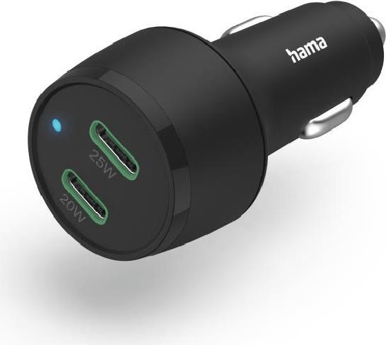 Hama 00201632 Caricabatterie per dispositivi mobili Auricolare, Power bank, Smartphone, Tablet Nero Accendisigari Ricarica rapida Auto