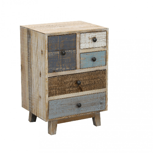 Cassettiera colorata in Legno cm 45x35x64 - FREDDY