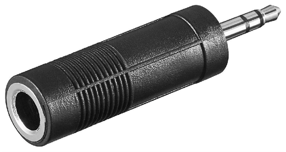 Microconnect AUDALT adattatore per inversione del genere dei cavi 3.5mm 6.3mm Nero