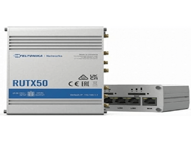 Kein Hersteller Teltonika RUTX50 router wireless Gigabit Ethernet 5G Acciaio inox Kein Hersteller Router Teltonika RUTX50 5G - Router - WiFi RUTX50000