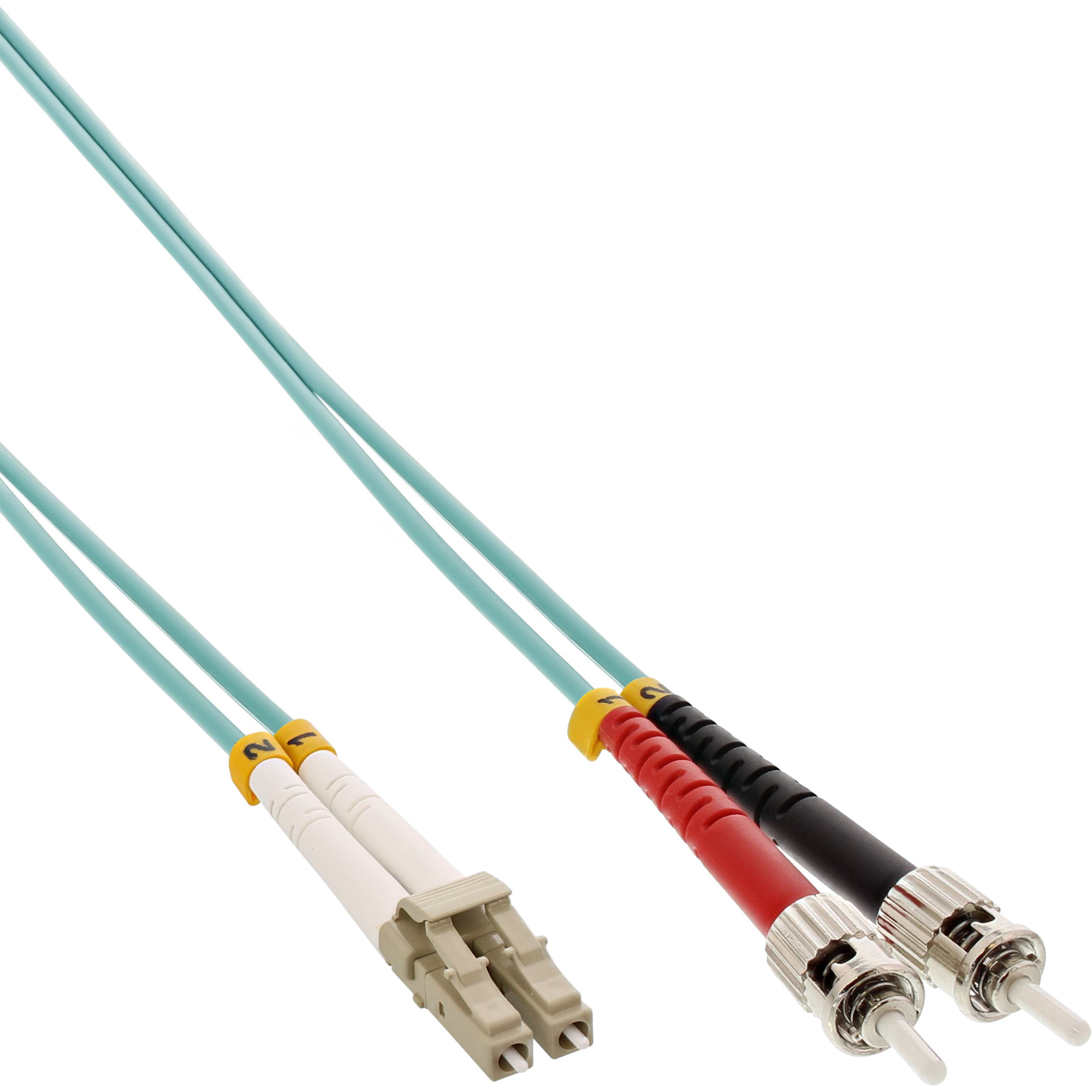 InLine Cavo Duplex, LC/ST 50/125μm, Fibra Ottica OM3, 7,5m
