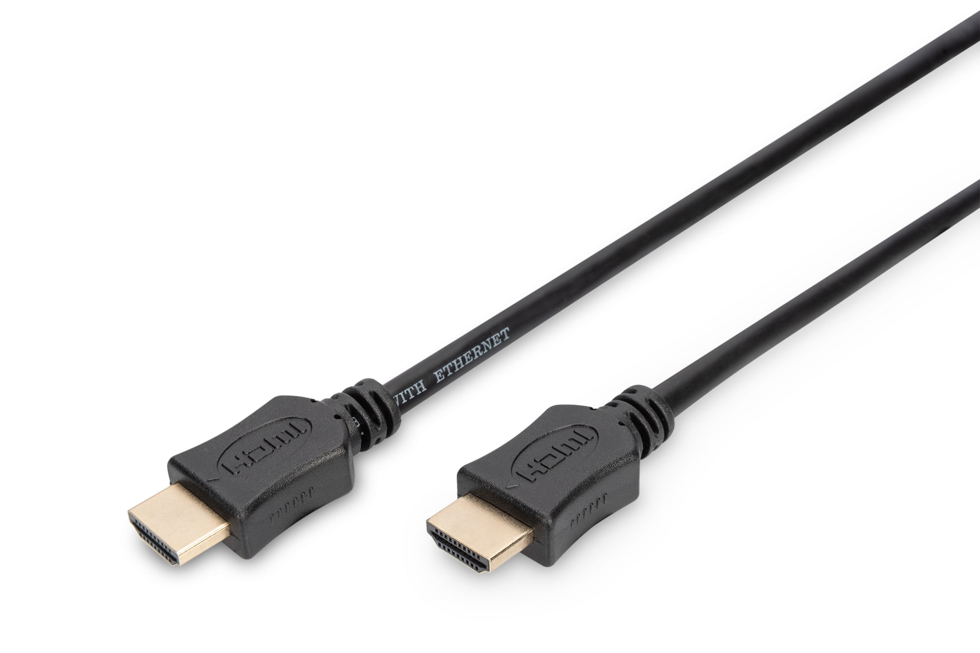 Digitus CAVO DIGITUS HDMI TO HDMI,M/M, 2MT, 4K 3D ETHERNET, CONNETTORI DORATI,TRIPLA SCHERMATURA, NERO, AK330107020S