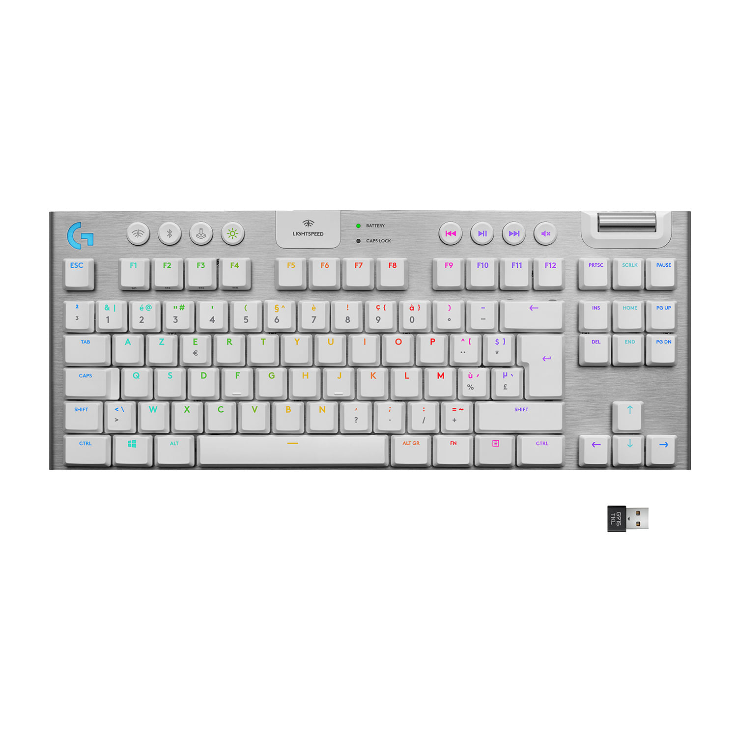 Logitech G G915 TKL - GL Tactile tastiera RF senza fili Bluetooth QWERTY US International Bianco (G915 TKL WHITE US INT Logitech G G915 TKL tastiera