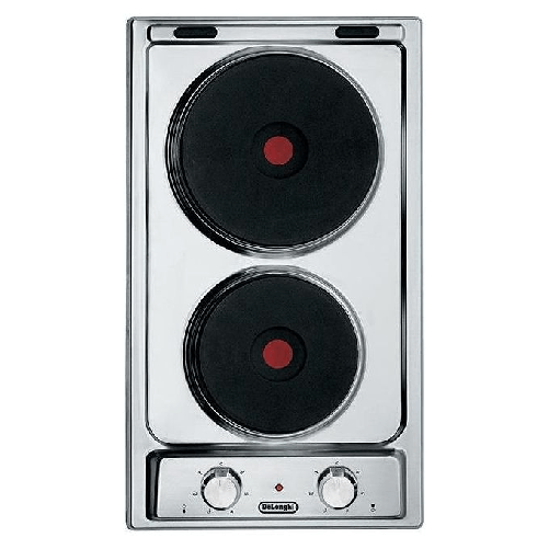 Delonghi De’Longhi I 23 De’Longhi I 23-2 ER piano cottura Acciaio inossidabile Da incasso 30 cm Piastra sigillata 2 Fornello(i)