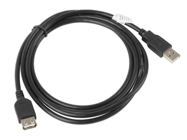 Lanberg CA-USBE-10CC-0018-BK cavo USB USB 2.0 1,8 m USB A Nero