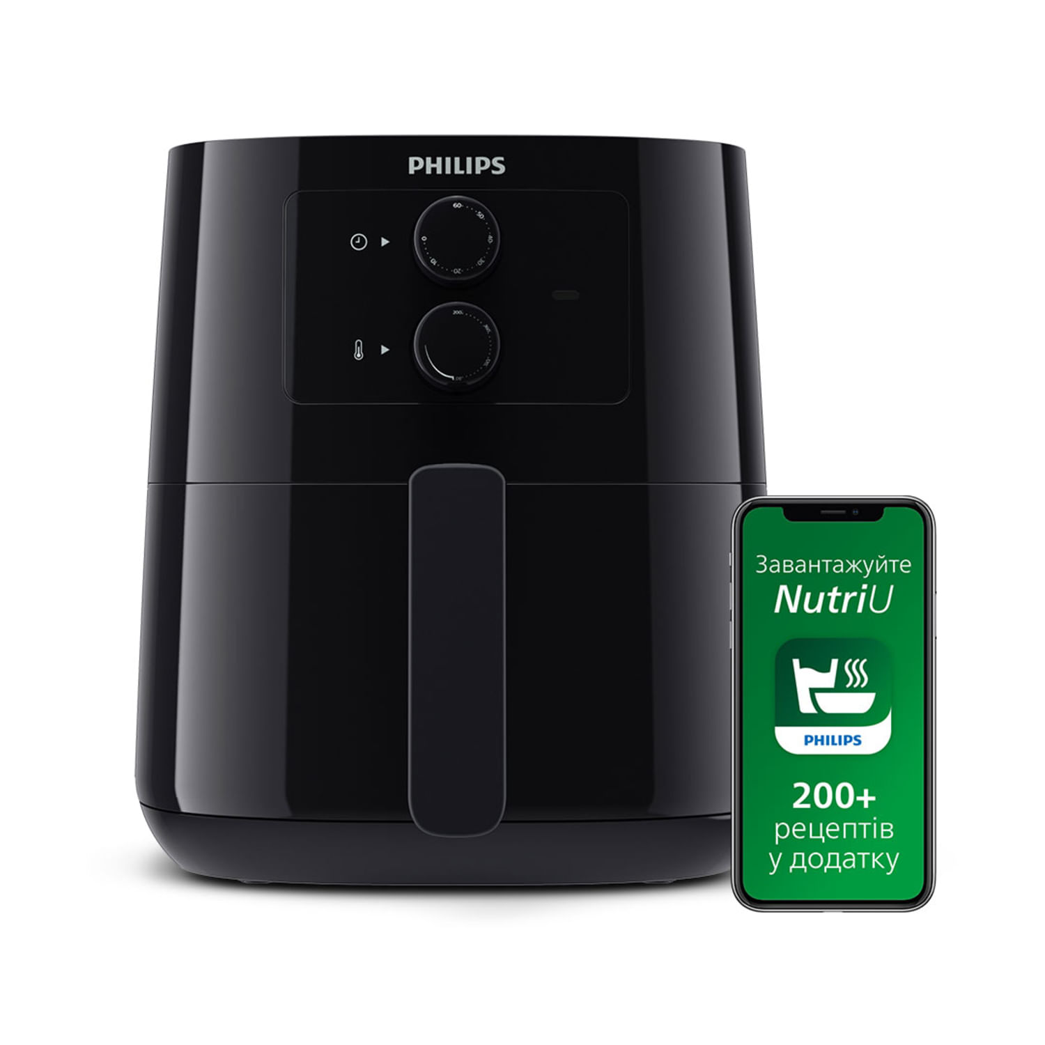 Philips 3000 series Airfryer 4.1L - 4 porzioni HD9200/90, Friggitrice ad aria 12-in-1, App per ricette Philips 3000 series Essential HD9200-90 Airfrye