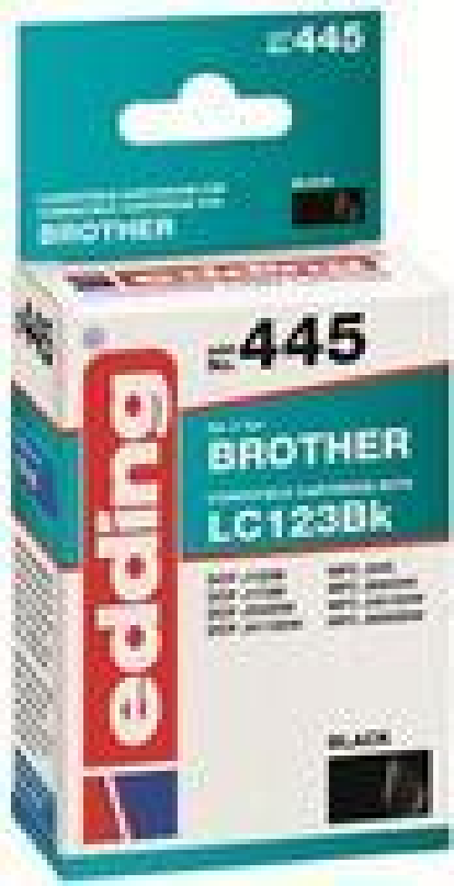 Edding cartuccia per stampante edding EDD-445 nera compatibile con Brother LC-123BK Edding EDD-445 cartuccia d'inchiostro 1 pz Compatibile Nero