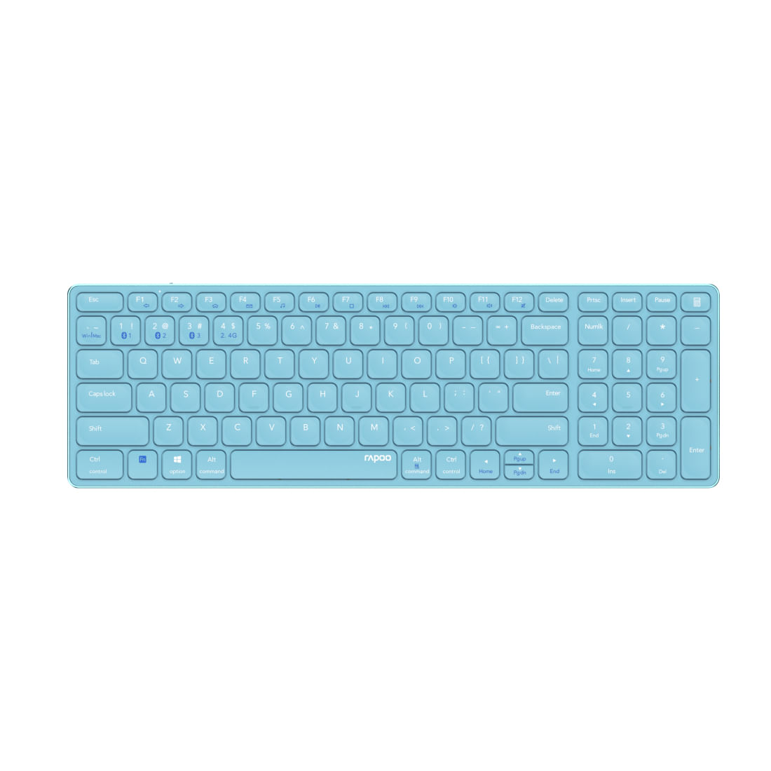 Rapoo E9700M tastiera Ufficio RF senza fili + Bluetooth QWERTZ Tedesco Blu