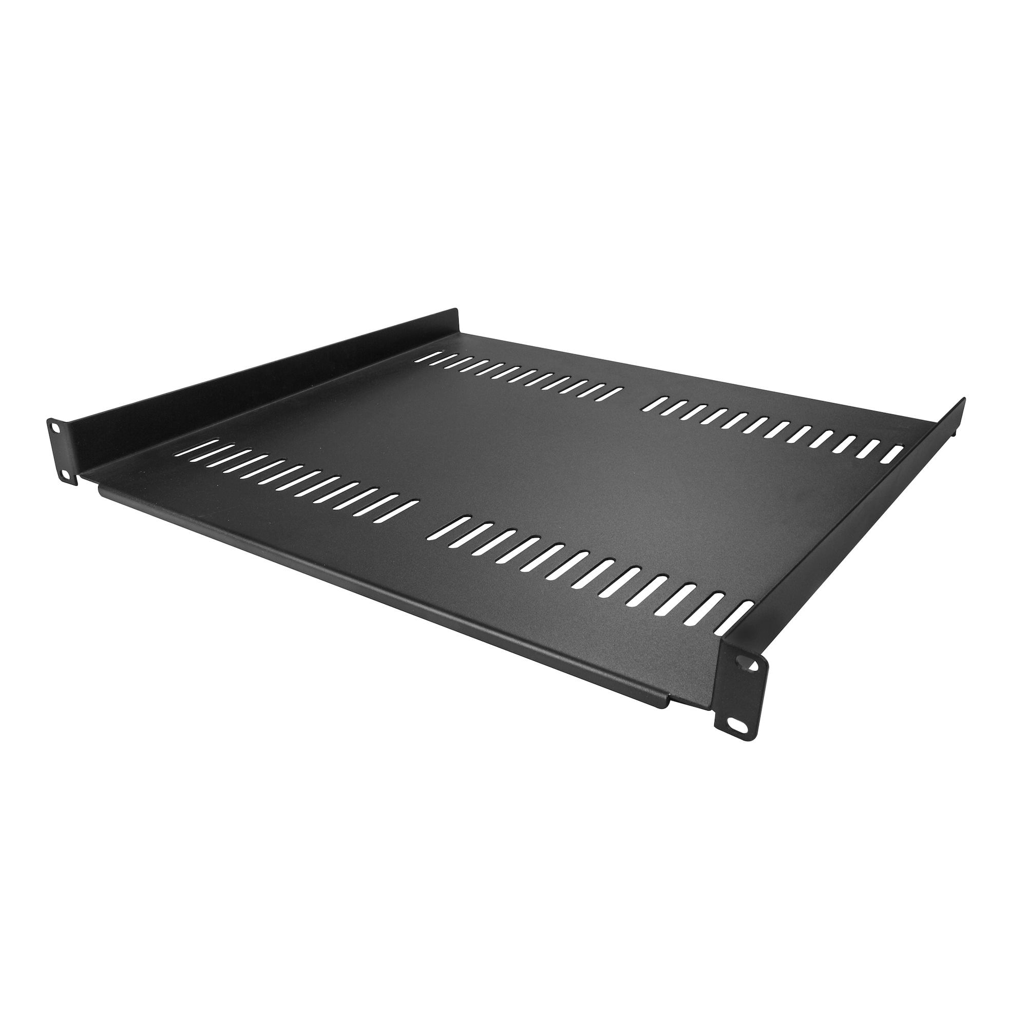StarTech.com Ripiano rack per server 1U, ripiano a sbalzo ventilato per montaggio a rack/armadio da 19", acciaio, capacità di 20 kg, profondo 40cm, 2