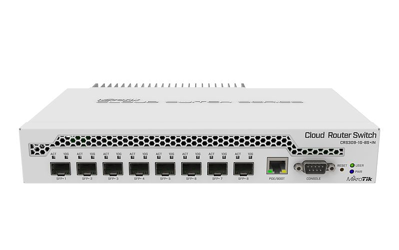 Mikrotik CRS309-1G-8S+ Gestito Gigabit Ethernet (10/100/1000) Supporto Power over Ethernet (PoE) Bianco