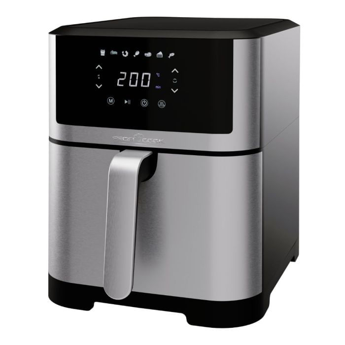 ProfiCook PC-FR 1269 H friggitrice Doppia 8 L Indipendente 1800 W Friggitrice ad aria calda Nero, Acciaio inox
