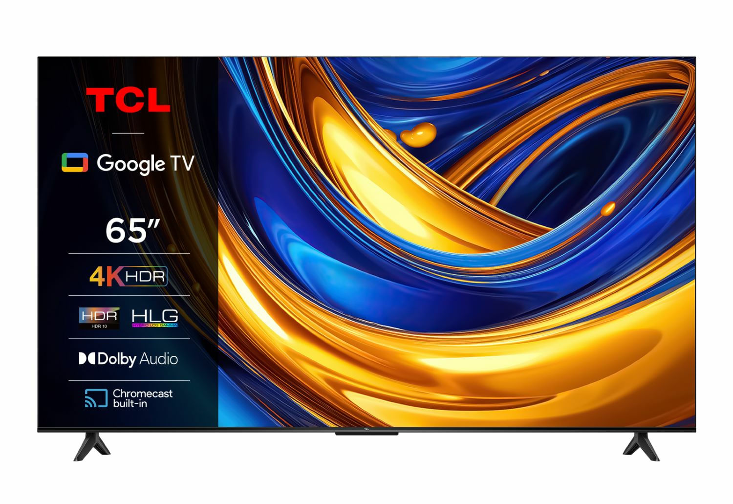 TCL P61 Smart TV Ultra HD 4K 65" 65P61B, Dolby Audio, Controlli vocali, Google TV