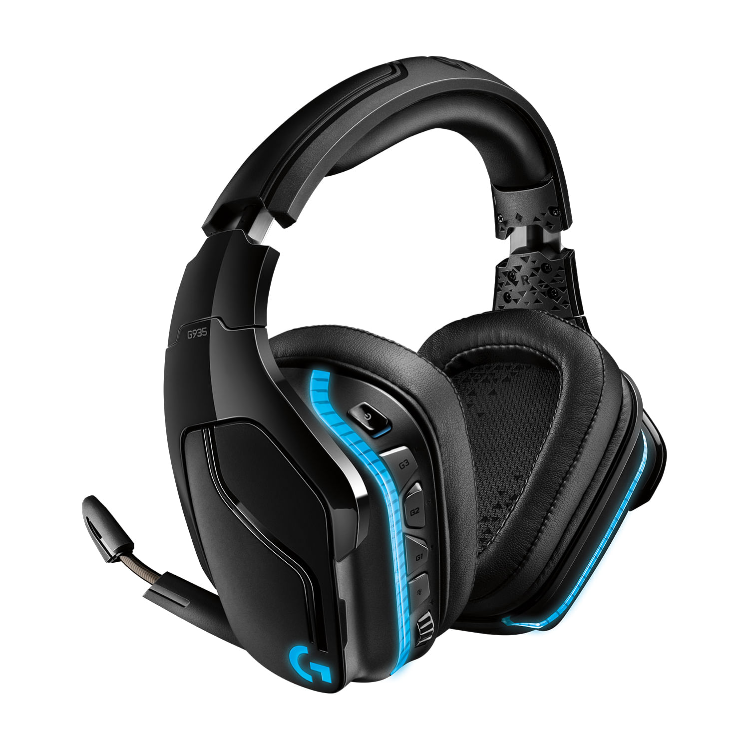 Logitech G Logitech G935 Cuffie Gaming RGB Wireless, Audio Surround 7.1, Cuffie DTS: X 2.0, Driver Pro-G 50 ‎mm, 2.4 GHz Wireless, Microfono Flip-to-M
