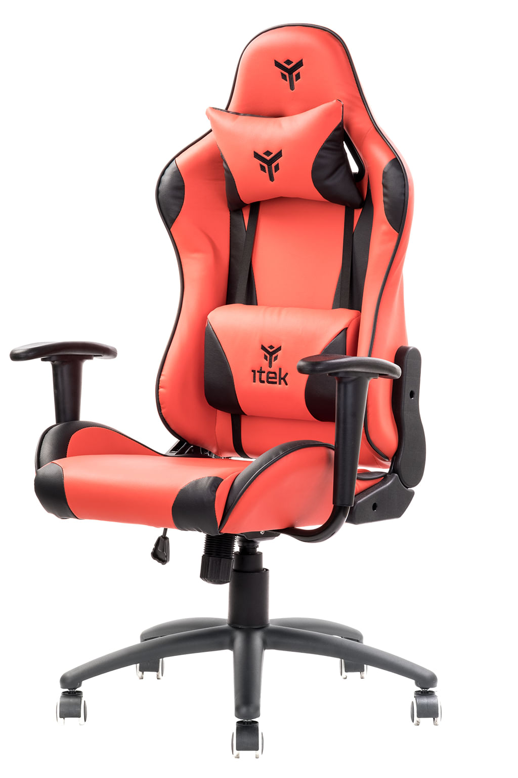 Itek Sedia Gaming PLAYCOM PM20 PVC Gaming Chair Doppio Cuscino Schienale Reclinabile Rosso Nero itek PLAYCOM PM20 Sedia per gaming universale Seduta i