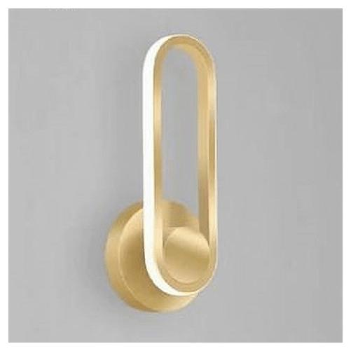 Trade Shop Traesio-applique Da Parete Led 13 Watt Ovale Verticale Orientabile Oro Luce Fredda 50353 -