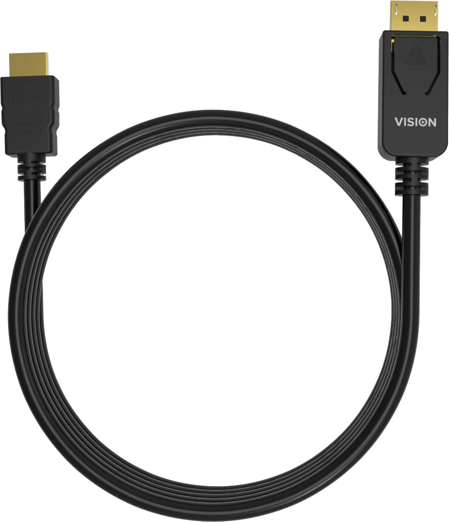 Vision TC 2MDPHDMI/BL cavo e adattatore video 2 m DisplayPort HDMI tipo A Standard Nero (VISION Professional installatio Vision TC 2MDPHDMI/BL cavo e