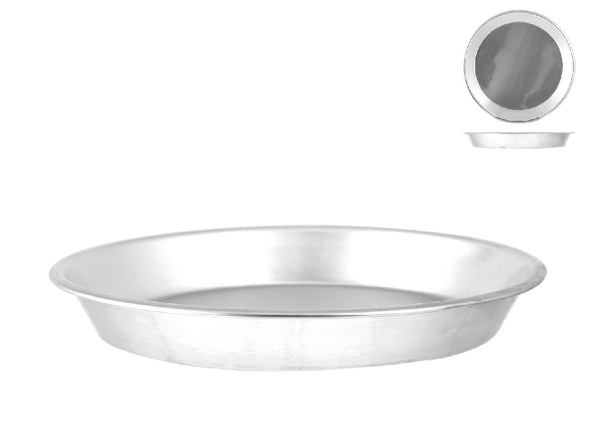 Stampo In Alluminio Conico Basso Liscio Cm 24 Argento Habi