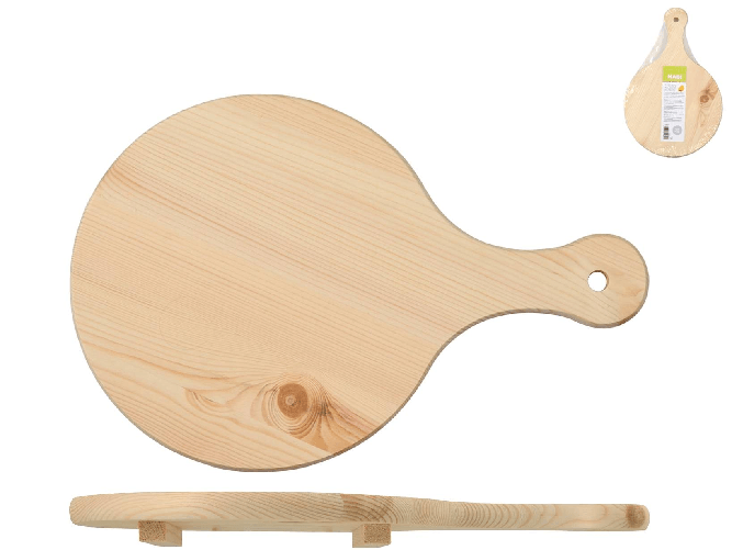 Tagliere Polenta Abete Con Manico Cm 25 Habi