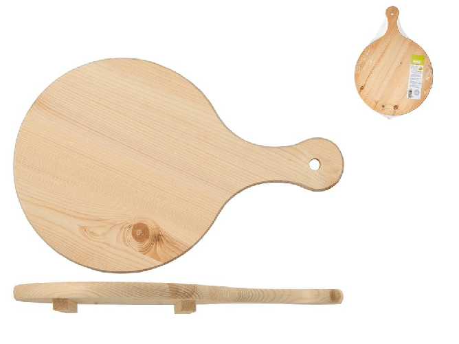 Tagliere Polenta Abete Con Manico Cm 35 Habi