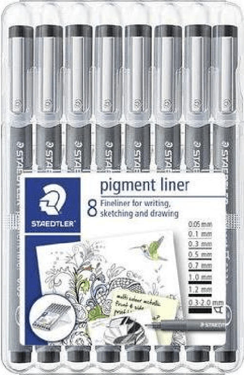 Staedtler pigment liner 308 penna tecnica Nero 8 pz