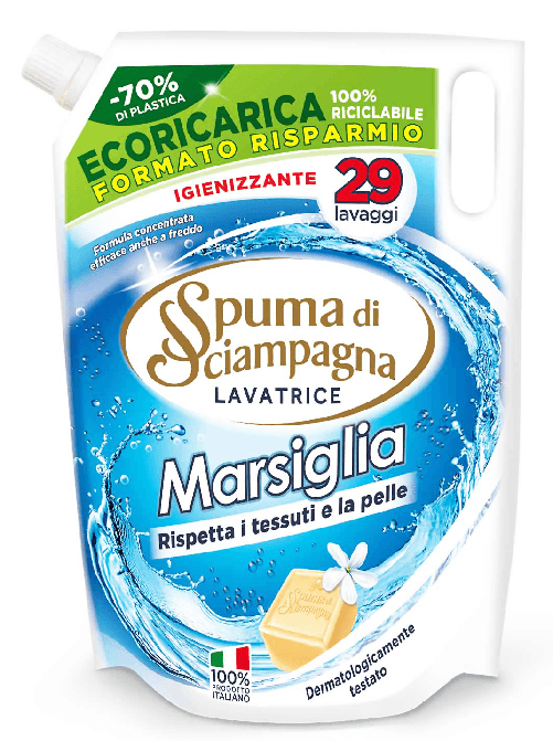 Spuma Di Sciampagna Lavatrice Liquido 29 Mis. Sacco Marsiglia