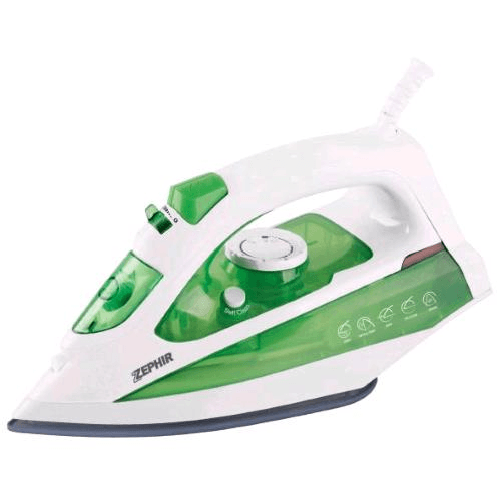 Zephir ZHF381 ferro da stiro Ferro da stiro a secco e a vapore Piastra in Ceramica 1800 W Verde, Bianco Zephir ZHF381 ferro da stiro Ferro da stiro a