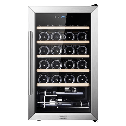 Cecotec 00125 cantina vino Cantinetta vino con compressore Libera installazione Acciaio inox 24 bottiglia/bottiglie Cantinetta libera installazione Ce