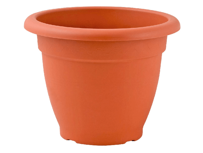 Vaso Euro 3 Plast modello Linteo colore cotto diametro Cm 35
