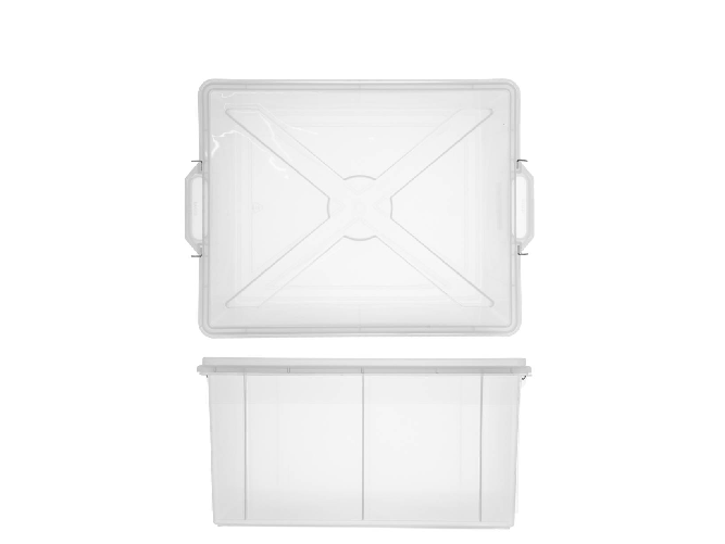 Cassetta Box Con Coperchio 50x40x26 Trasparente Giganplast