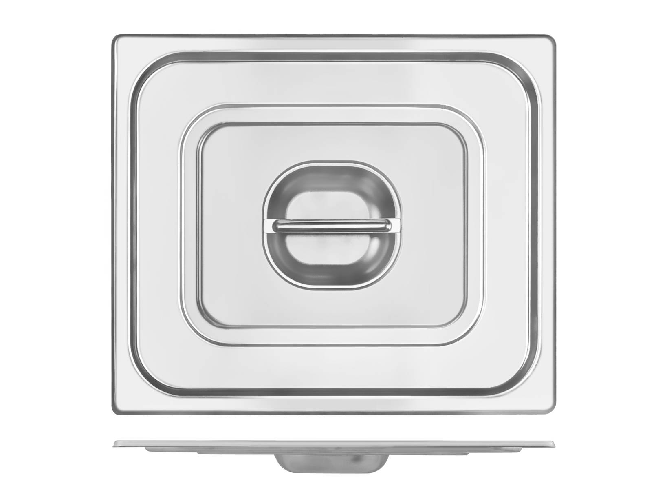 Coperchio H&H inox da cm 33x33x2,5 altezza Gastronom