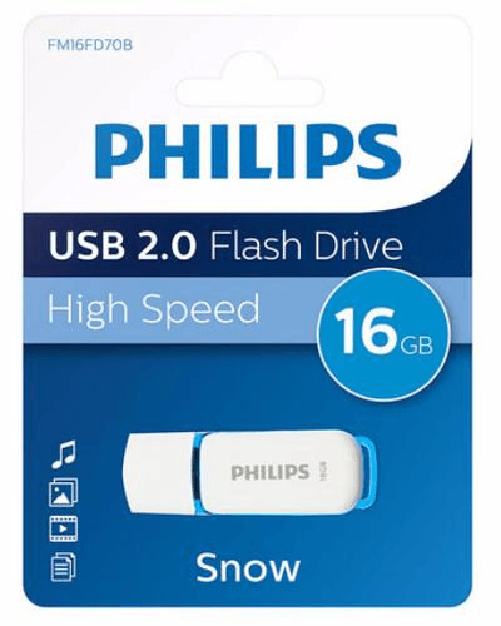 Philips FM16FD70B unitÃ flash USB 16 GB USB tipo A 2.0 Blu Bianco Philips FM16FD70B unità flash USB 16 GB USB tipo A 2.0 Blu, Bianco
