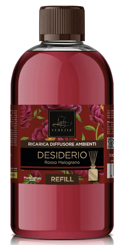 Lady Venezia Bastoncini Ricarica 500 Ml. Melograno Made In Italy
