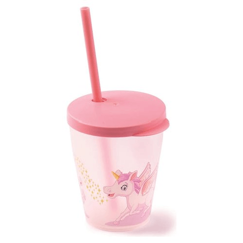 Snips Bicchiere con Cannuccia con Decoro Unicorno 385ml