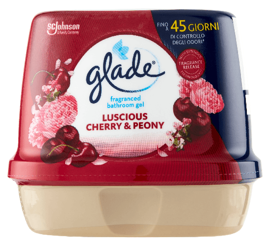 Glade Assorbiodori Bagno Gel 180 Grammi Cherry/Peony Made In Italy