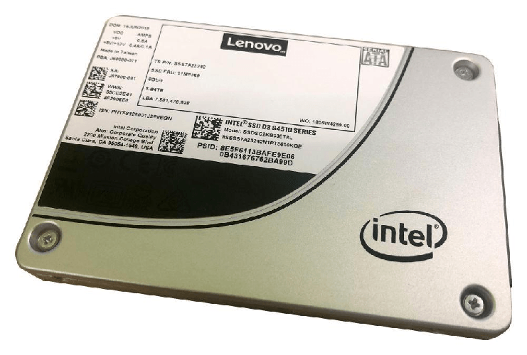 Lenovo ThinkSystem 3.5" Intel S4510 240GB Entry SATA 6Gb Hot Swap SSD 4XB7A13625 Lenovo 4XB7A13625 drives allo stato solido 240 GB 3.5" Serial ATA III