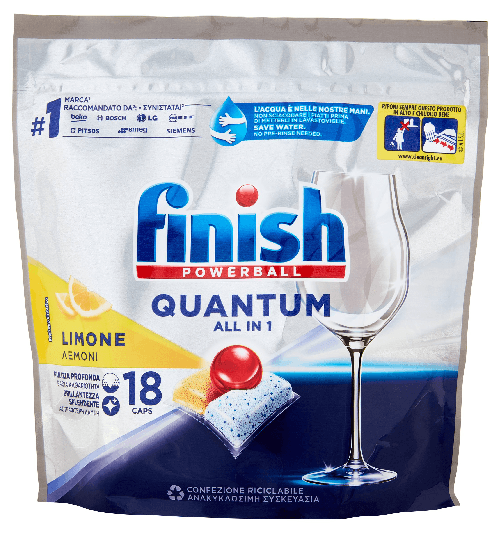 Finish Tabs Lavastoviglie 18 Pz. Quantum All Limone