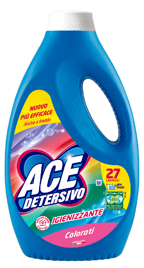 Ace Igiene Lavatrice Liquido 27 Misurini Colorati