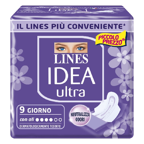 Lines Idea Ultra Ali Assorbente 9 Pezzi