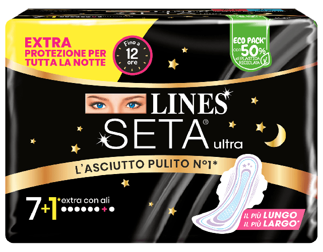 Lines Seta Ultra Extra 7 1 Pezzi Assorbente Made In Italy