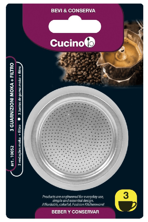 Moka Guarnizioni 3 Tazza Gabbiano 10052