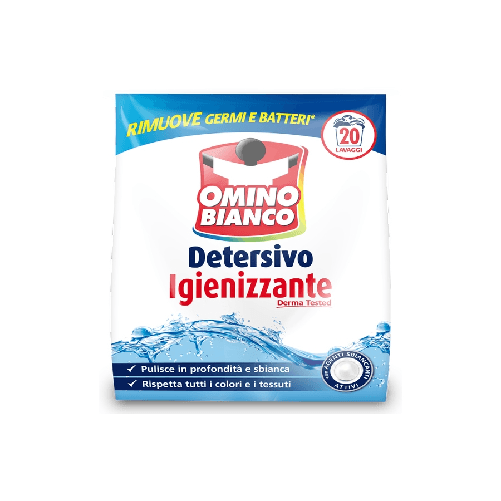 Omino Bianco Lavatrice Polvere 20 Lavaggi Sacco Igienizza