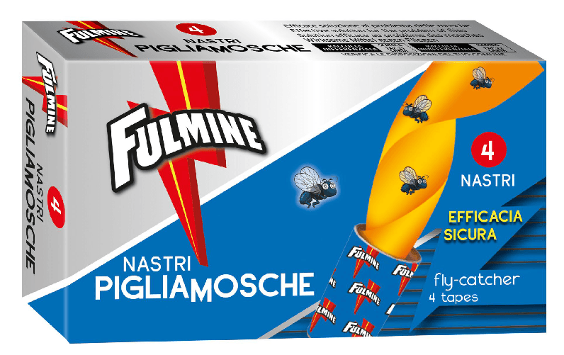 Fulmine Strisce Adesive Mosche 4 Pz.